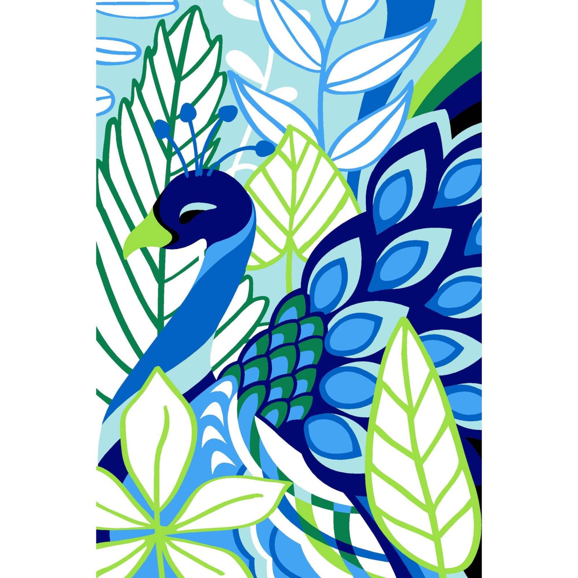 Gobelin Peacock Unit Printed Tapestry Canvas
